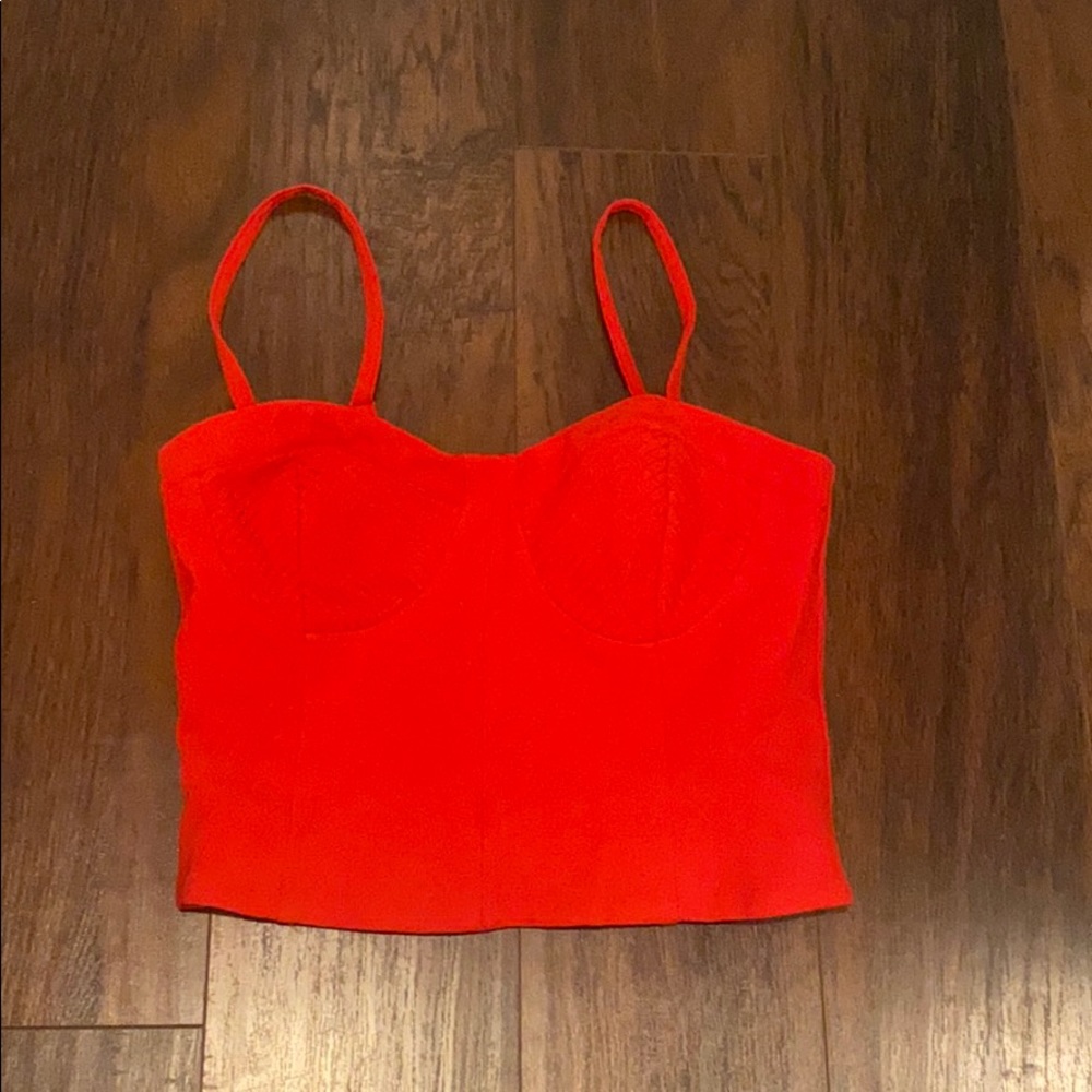 Red crop top